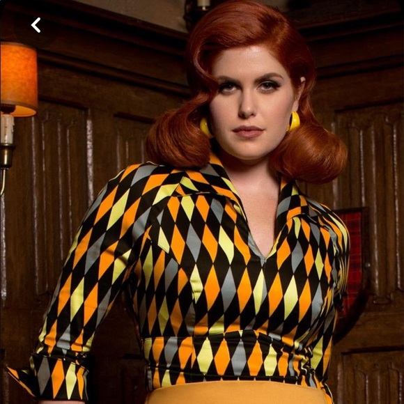 Pinup Couture Tops - New Pinup Girl Clothing Couture Harlequin Top